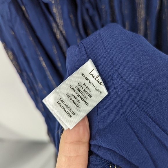 NWT LULU'S Crochet Sheer Halter Strappy Back Maxi Dress - Picture 12 of 12